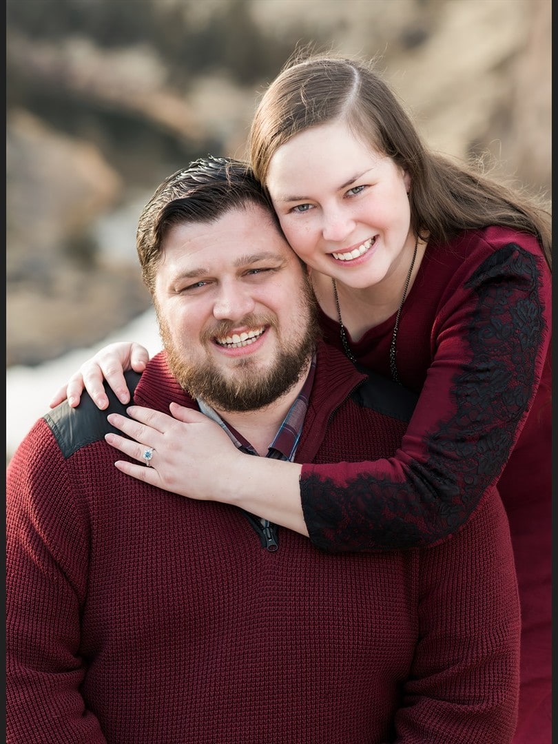 Chris and Lisa smiling together outdoors